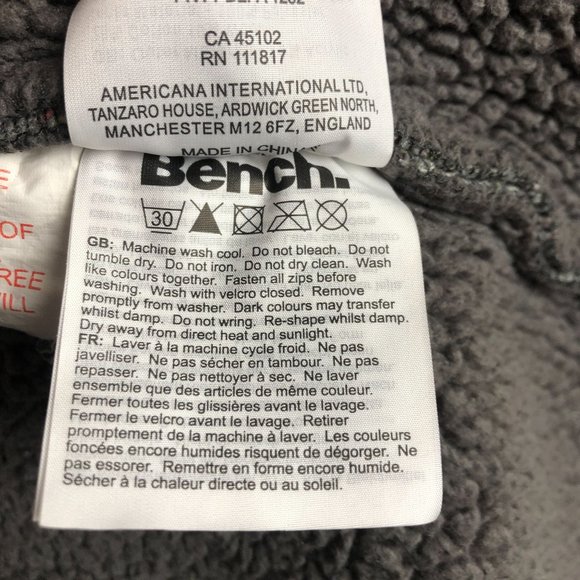 Bench Women's Size Large Grey Fleece Lined Wool Blend Full Zip Knit Jacket - Picture 10 of 10